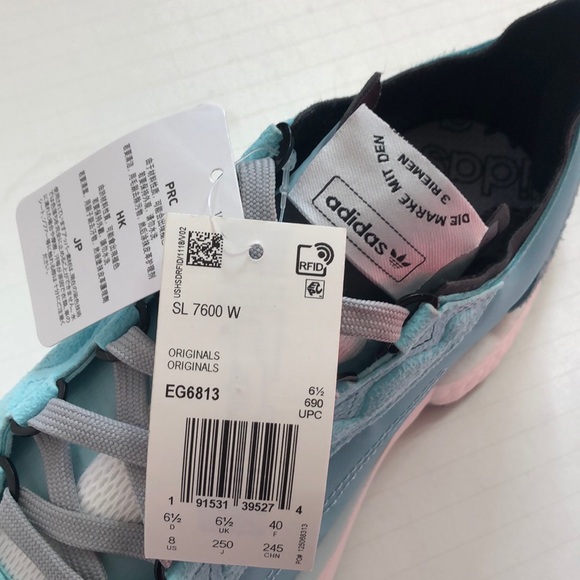 NWOT ADIDAS SL 7600 TREFOIL BLUE Running SPIRIT SHOES /SNEAKERS 8 - Picture 9 of 12